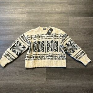 NWT FRYE women’s sweater oatmeal/combo medium